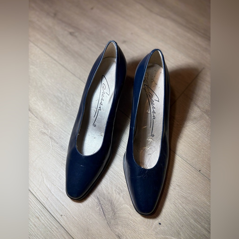 Elegant Navy Blue Women's Heels